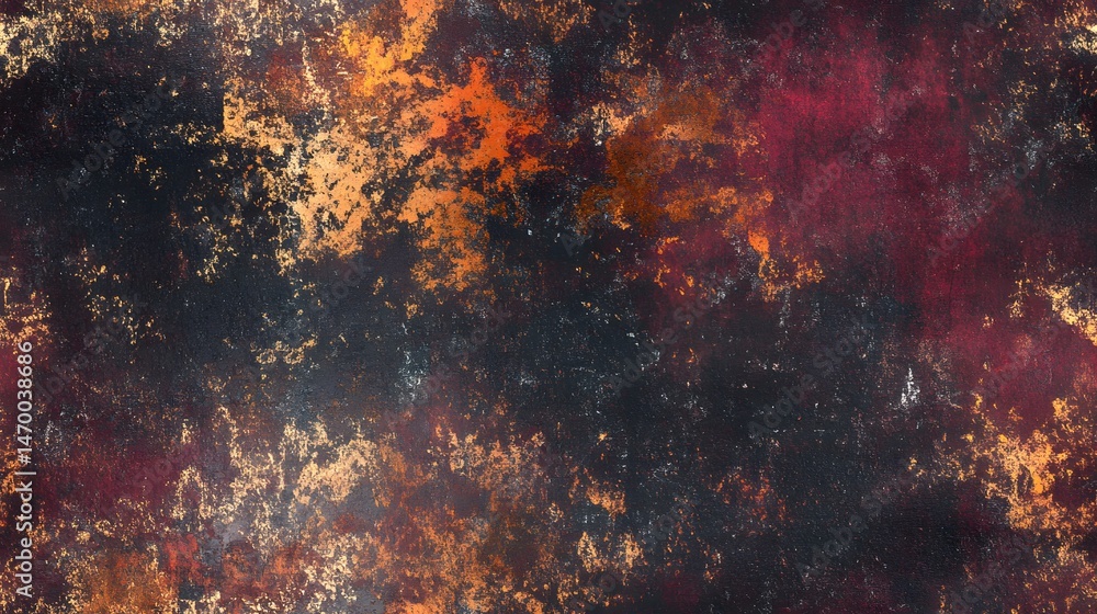 Poster abstract design with mottled color variations.
