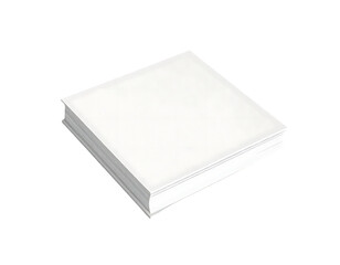 A neatly stacked pile of blank white paper, ready for use.