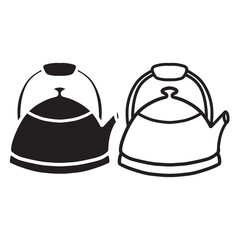 simple kettle icon. minimalist vector format. logos, stickers, merchandise, and user interface elements
