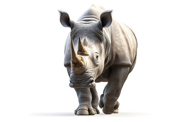 Fototapeta premium Powerful Rhinoceros Charge