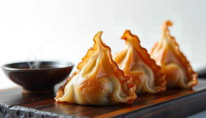 タイトル：「白餃子：日本の伝統的な餃子」