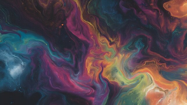 Vibrant multicolored abstract background with dynamic interlocking geometric shapes and patterns