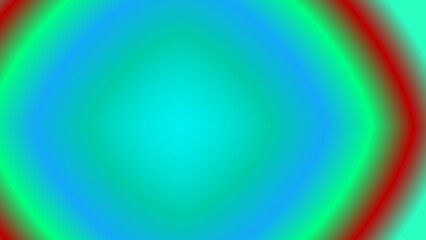 Vibrant concentric circles in teal, blue, green, and red hues