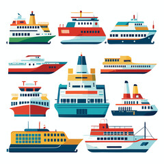 Nine classic Ferry arranged on a white background.