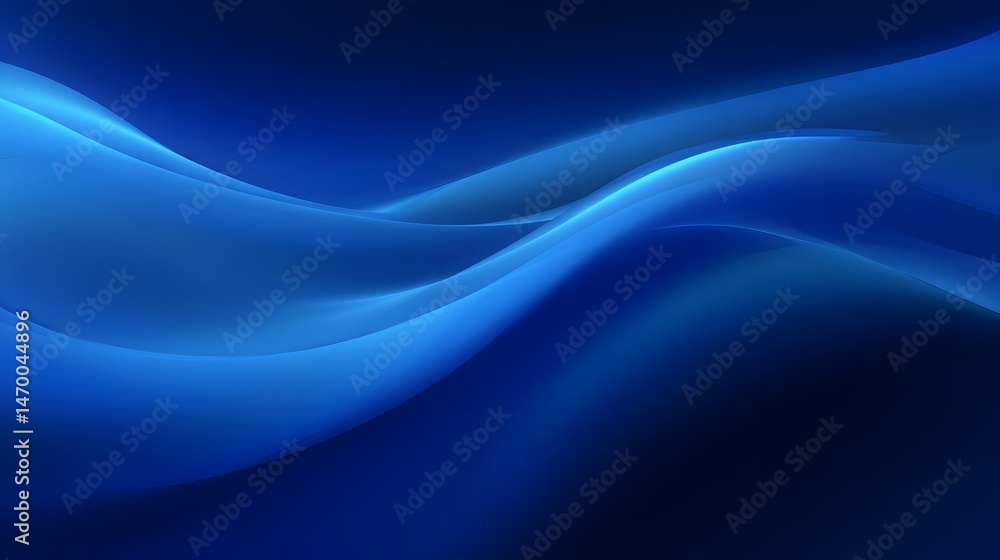 Poster vibrant abstract background featuring a dynamic wave like pattern in shades of blue creating a moder