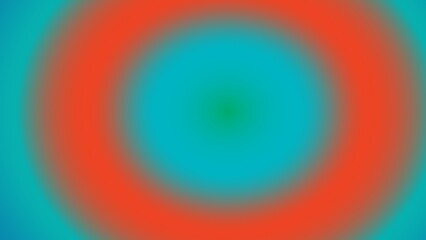 Concentric circles of vibrant teal and coral, creating a blurred, radial gradient effect