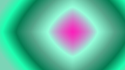 Abstract teal and pink gradient forming a diamond shape within concentric circles