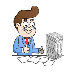 A quirky office worker character engaging in various humorous workplace scenarios, showcasing the lighter side of office life. This character embodies the everyday struggles and joys of working in an 