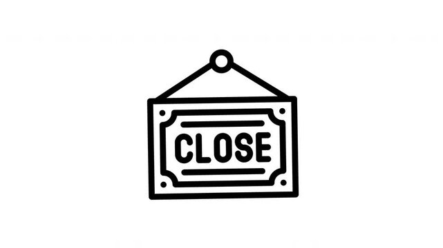 closed sign animated icon