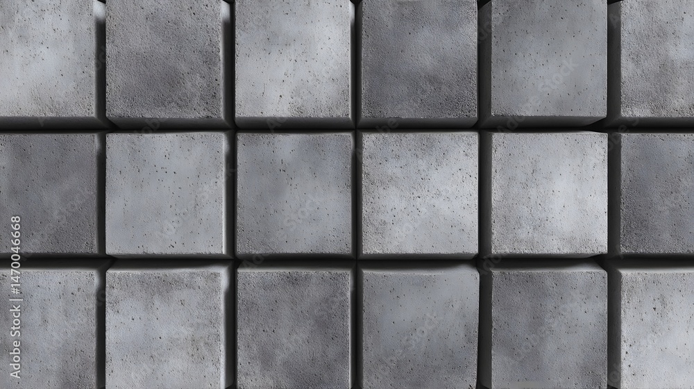 Poster a gray concrete cement and stone textured background with square cube shapes creating a simple minim