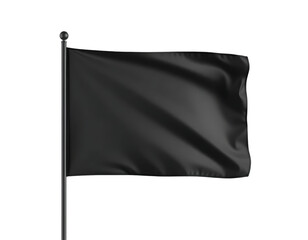 A black flag waving in the wind