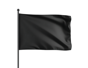 A black flag waving in the wind