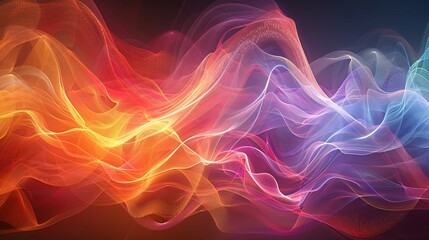 Obraz premium Abstract swirling energy waves of vibrant colors