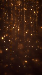 Obraz premium Ethereal background with shimmering golden bokeh swirling glittering sparks and a soft blur effect creating a dreamy magical atmosphere