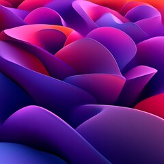 Obraz premium Abstract vibrant colorful wavy shapes
