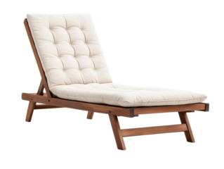 Cozy lounge chair with tufted cushion for relaxation and comfort