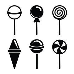 Minimalist Lollipop Icon Vector Design.