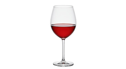 Isolated Glass of Red Wine