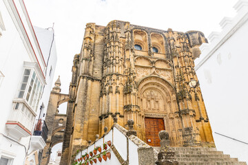 Basilica of Saint Mary of the Assumption - Facade of the feet, Arcos de la Frontera, province of Cádiz, Andalusia, Spain
