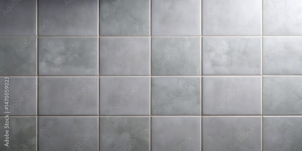 Aufkleber a detailed close-up shot of a seamless gray tile wall featuring a subtle textured pattern