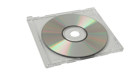 Isolated CD in Transparent Case