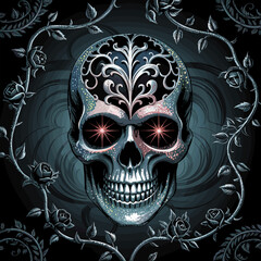 skull, skeleton, halloween, gothic floral pattern, gothic butterfly pattern, death pattern, gothic butterfly, medieval patterns, baroque pattern, gothic damask, skull background, gothic skull, damask,