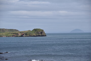 Dunaverty Rock and Ailsa Craig, Southend, Kintyre, Scotland