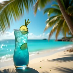 coconut cocktail on the beach