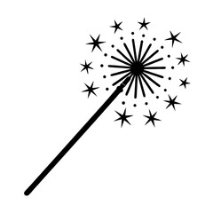 magic wand with stars