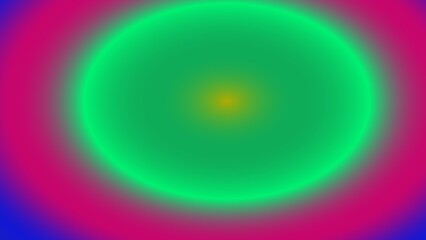 Vibrant concentric circles of green, yellow, pink, and blue gradients