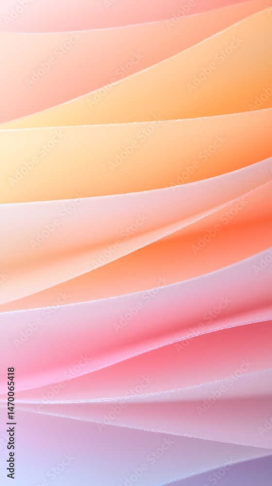 Poster abstract pastel swirl background with layered soft frosted surface