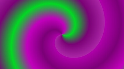 Abstract swirling vortex of vibrant purple and lime green hues