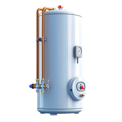 Industrial Water Heater Tank on transparent background