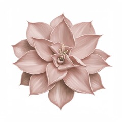 Fototapeta premium Blush Pink Succulent Flower with Soft Petals