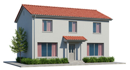 Isolated Two-Story House with Garden