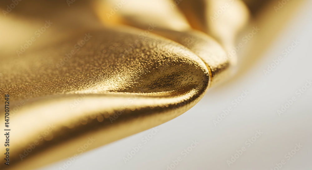 Aufkleber golden fabric texture with light reflection in macro