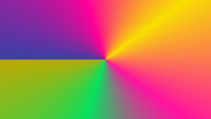 Vibrant radial gradient in purple, yellow, green hues