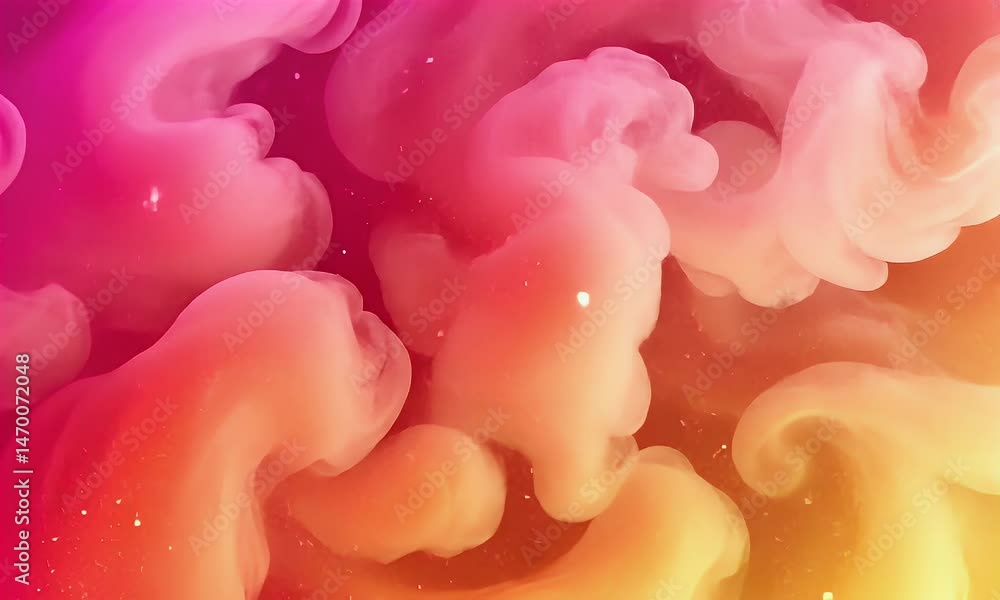 Aufkleber abstract swirling smoke background with vibrant color gradient and particle effect