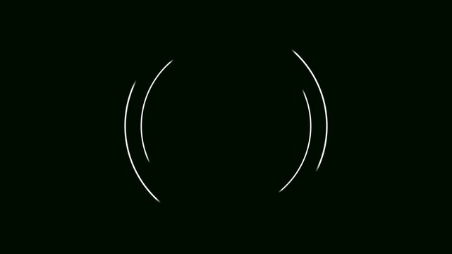 Glowing line circle animation designed, animated red circle drawn, marker pen style, isolated on white background, for composition. Copy space, space for text isolated on transparent background.