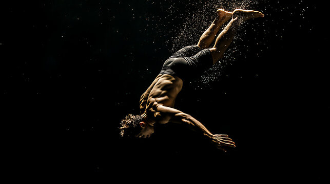 A person performing a backflip in the air, athletic agility and power in motion (1)