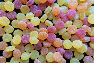 Colorful Candy Display on Digital Screen