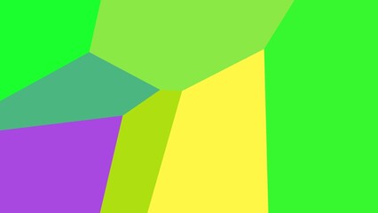 Obraz premium Abstract geometric art with vibrant green, yellow, and purple polygons (1)