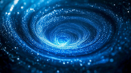 Digital particles forming a vortex pattern