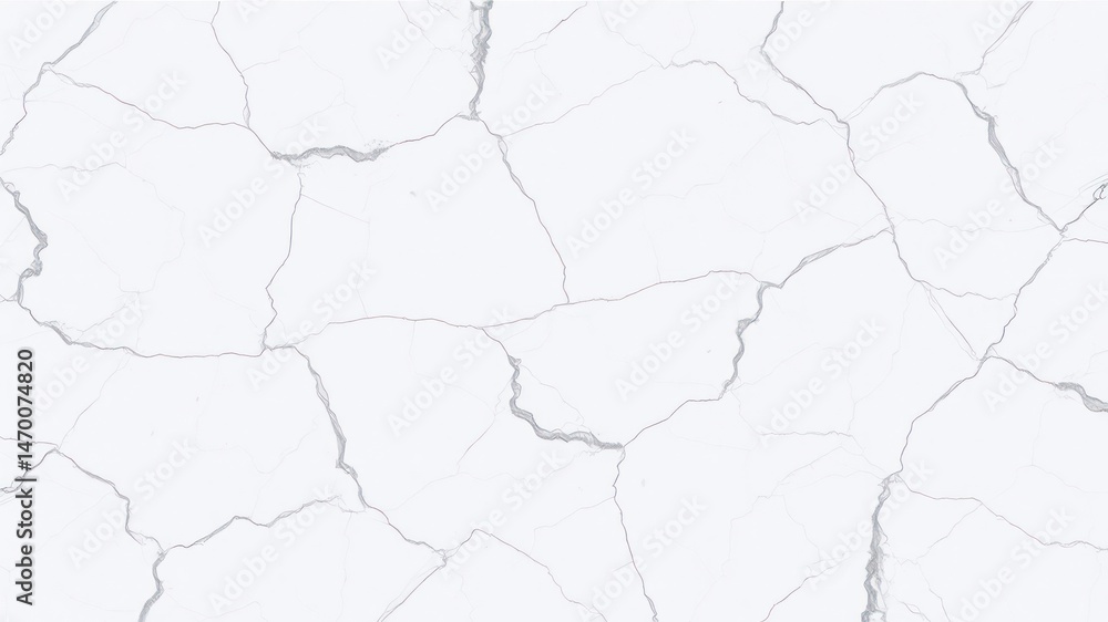 Poster high-resolution image of a white surface with a network of delicate, grey crackle lines, ideal for v