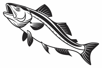 cod icon silhoette black vector