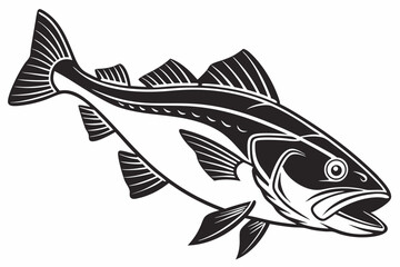 cod icon silhoette black vector