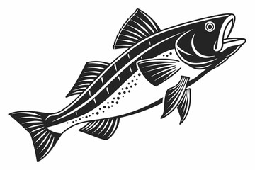 cod icon silhoette black vector