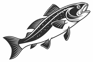 cod icon silhoette black vector