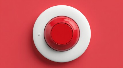 Classic red and white light switch portraying the concept of control and motion in a frictionless environment