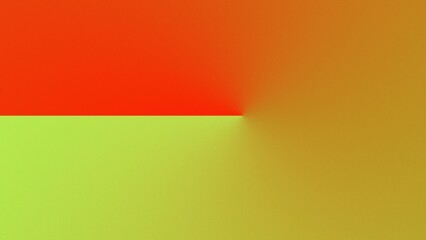 Abstract artwork featuring a vibrant red, lime green, and gold gradient